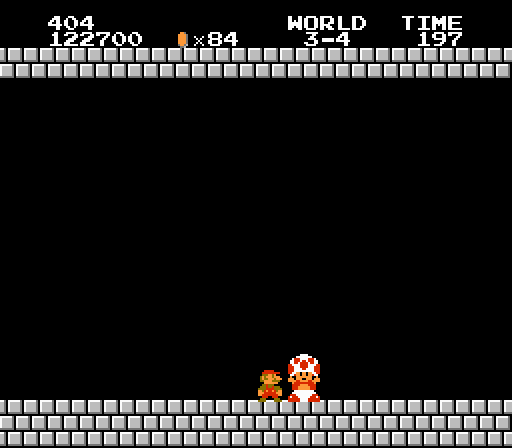 'Super Mario Bros' themed 404 message